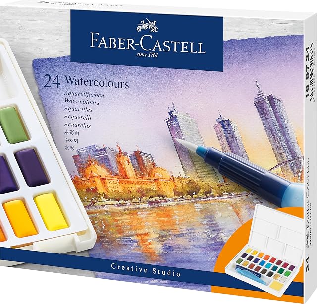 Amazon-Produktbild eines Faber-Castell Aquarell-Sets
