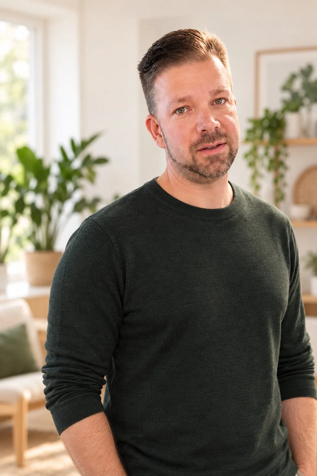 Dennis Kokoska in einer hellen, persönlichen Umgebung