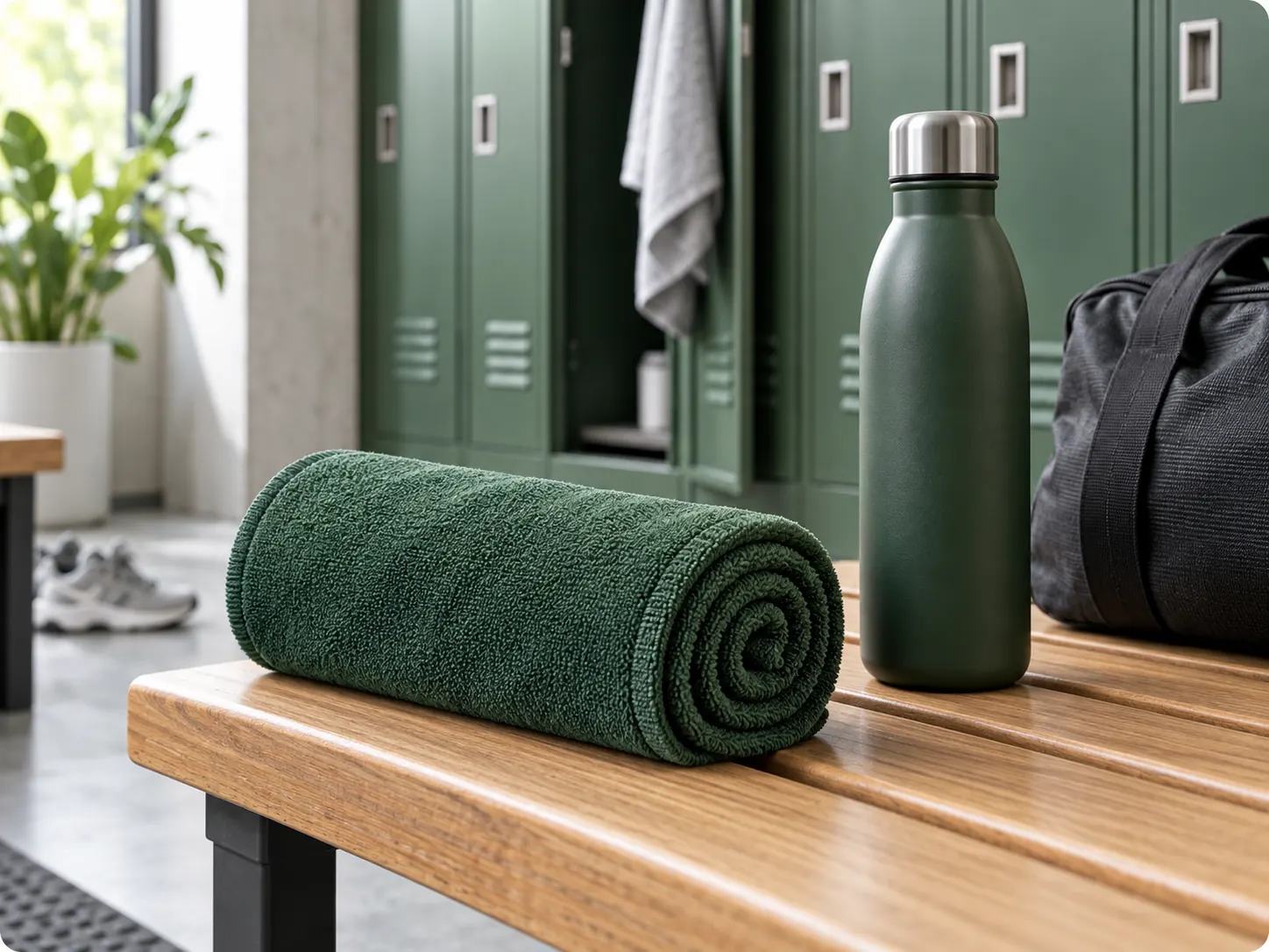 Vorbereiteter Platz für eine Bewegungseinheit zu Hause